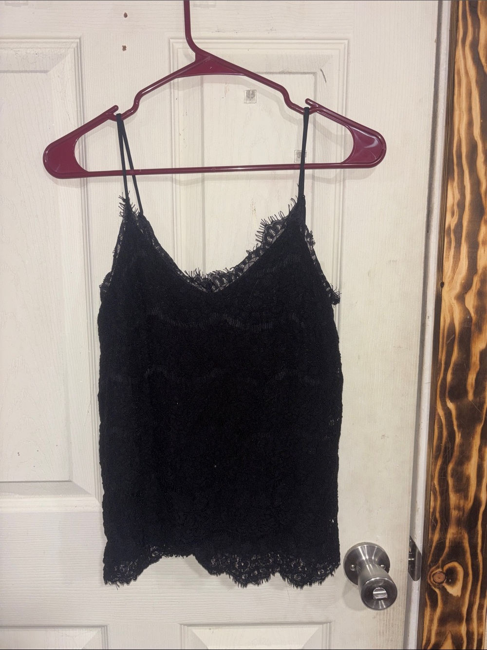 Monteau Black Lace Spaghetti Strap Camisole